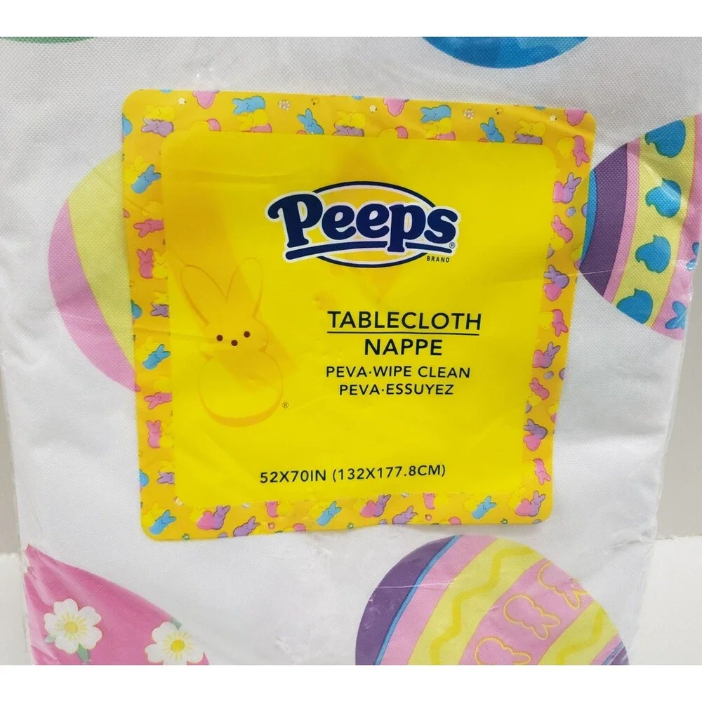 Peva Vinyl Flannel Back Tablecloth, 52